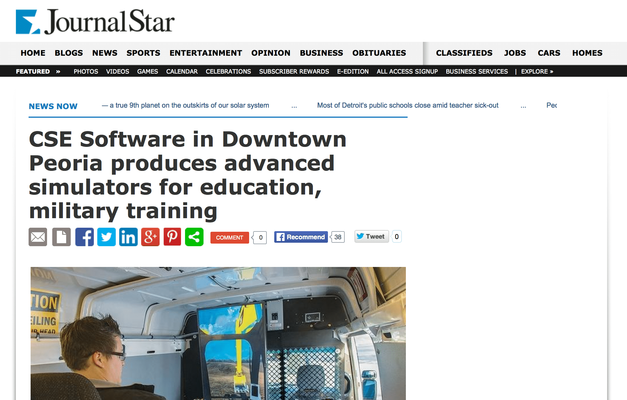 CSE Software’s simulation development is in the news!